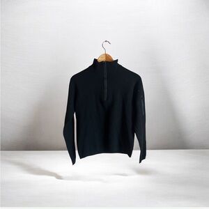 Banana Republic Black Half-Zip Sweater